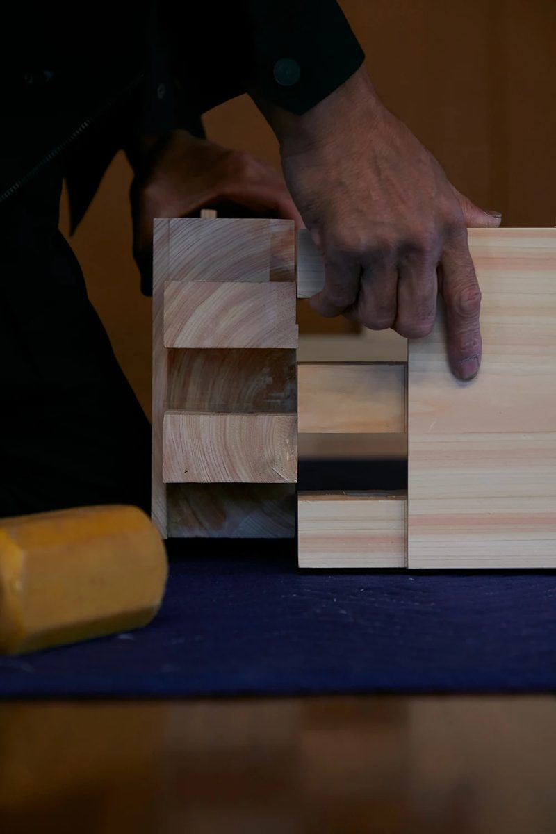 Détail d’un assemblage de charpente